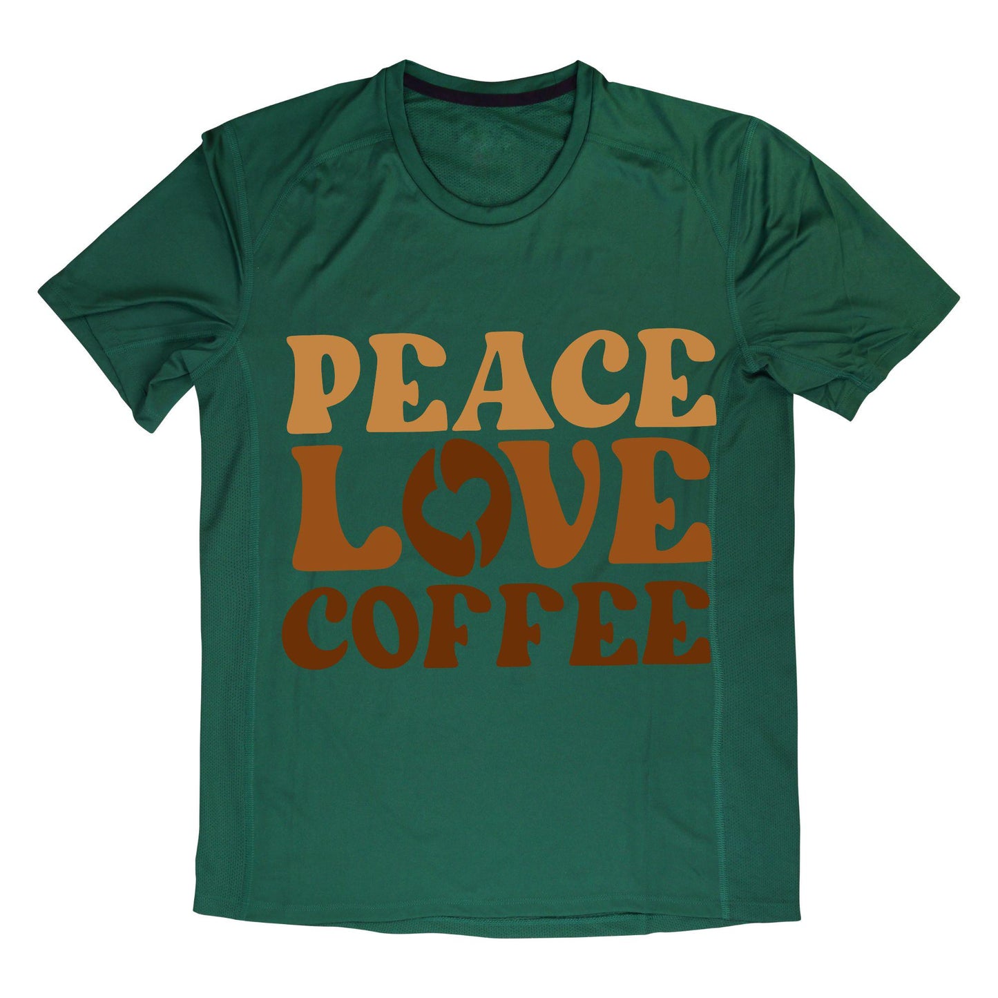 Peace Love Coffee Retro T-Shirt – 100% Cotton, Vintage Aesthetic, Coffee Lover Gift
