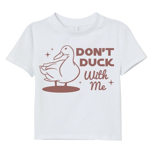 Don’t Duck With Me T-Shirt – Funny Duck Shirt, Sarcastic Animal Tee, 100% Cotton Unisex Gift