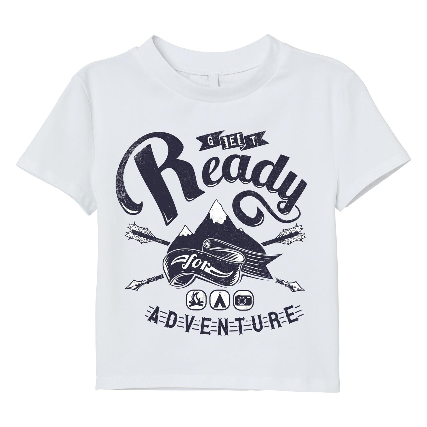 Adventure Hiking T-Shirt – Get Ready for Adventure Tee, Camping & Outdoor Shirt, DTF Print on 100% Cotton