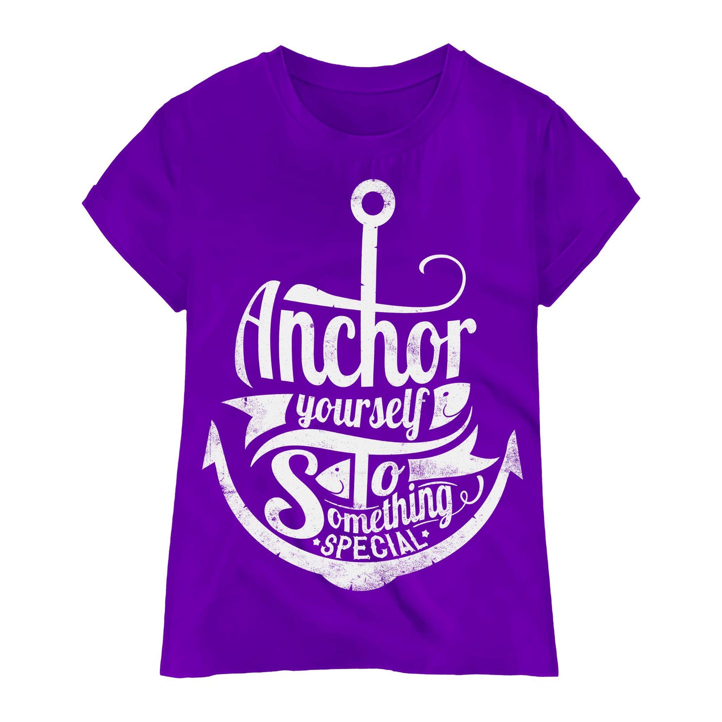 Anchor Yourself to Something Special T-Shirt – Nautical Motivational Shirt, Red Graphic Tee for Positivity & Inspiration, DTF on 100% Cotton