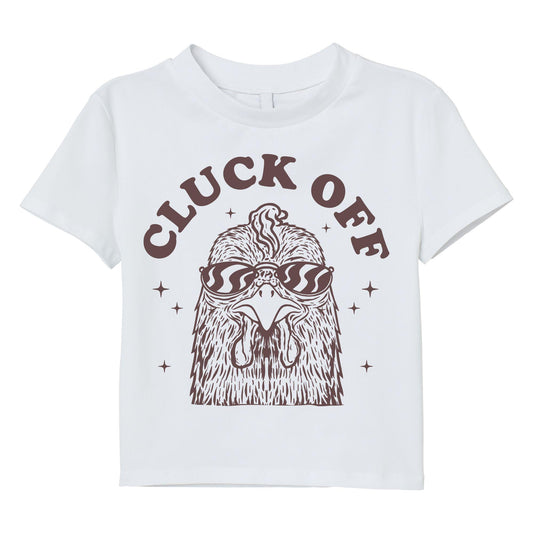 Cluck Off Chicken T-Shirt – Funny Sarcastic Farm Tee, Retro Style, 100% Cotton Shirt for Animal Lovers