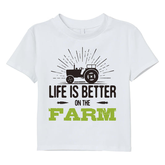 Life Is Better on the Farm T-Shirt – Rustic Country Living Tee, Tractor Graphic DTF Print on 100% Cotton