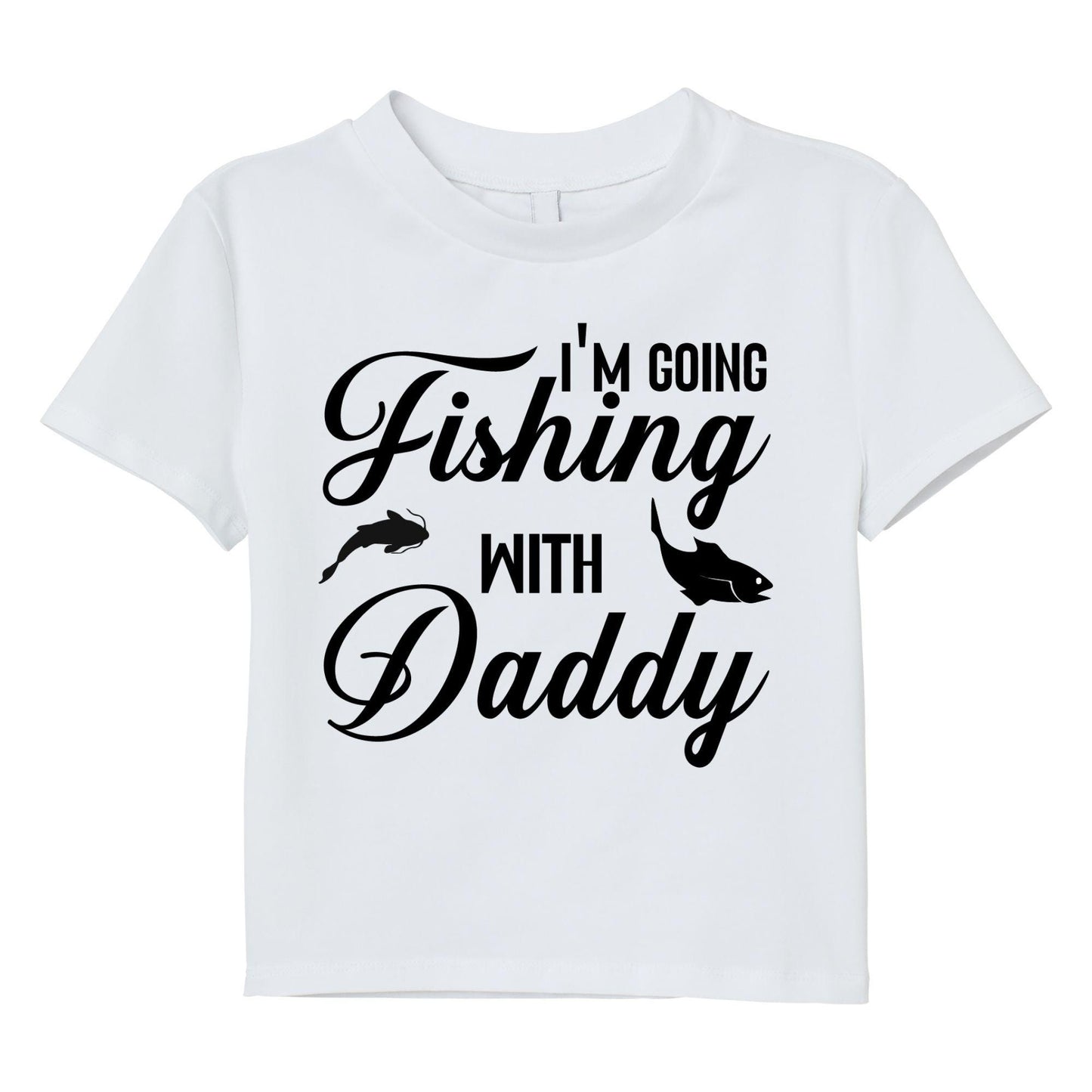 Iโm Going Fishing with Daddy T-Shirt โ Cute Kid Fishing Tee, Father and Son Matching Shirt, 100% Cotton