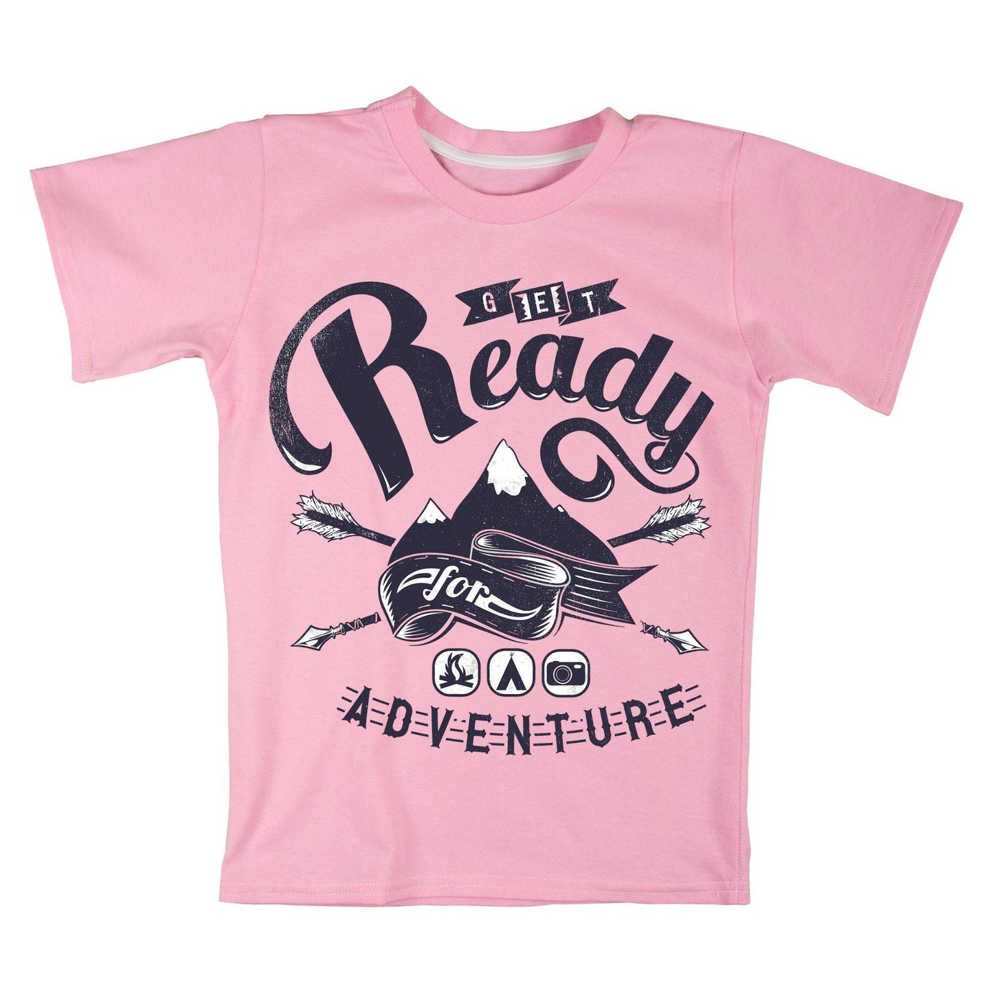 Adventure Hiking T-Shirt – Get Ready for Adventure Tee, Camping & Outdoor Shirt, DTF Print on 100% Cotton