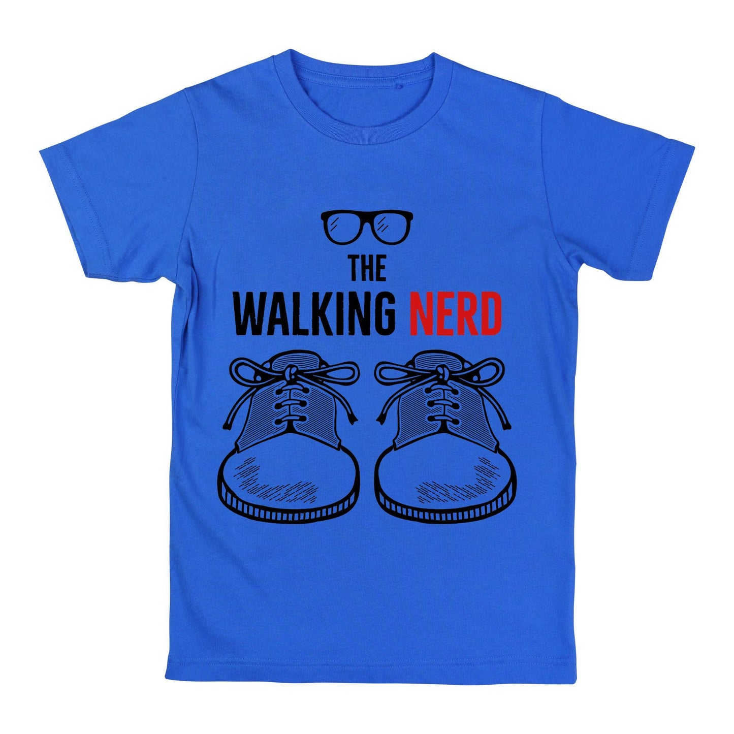 The Walking Nerd Shirt – Funny Geek Graphic Tee, Nerdy Walking Joke T-Shirt, Glasses and Shoes Humor Tee for Bookworms & Gamers