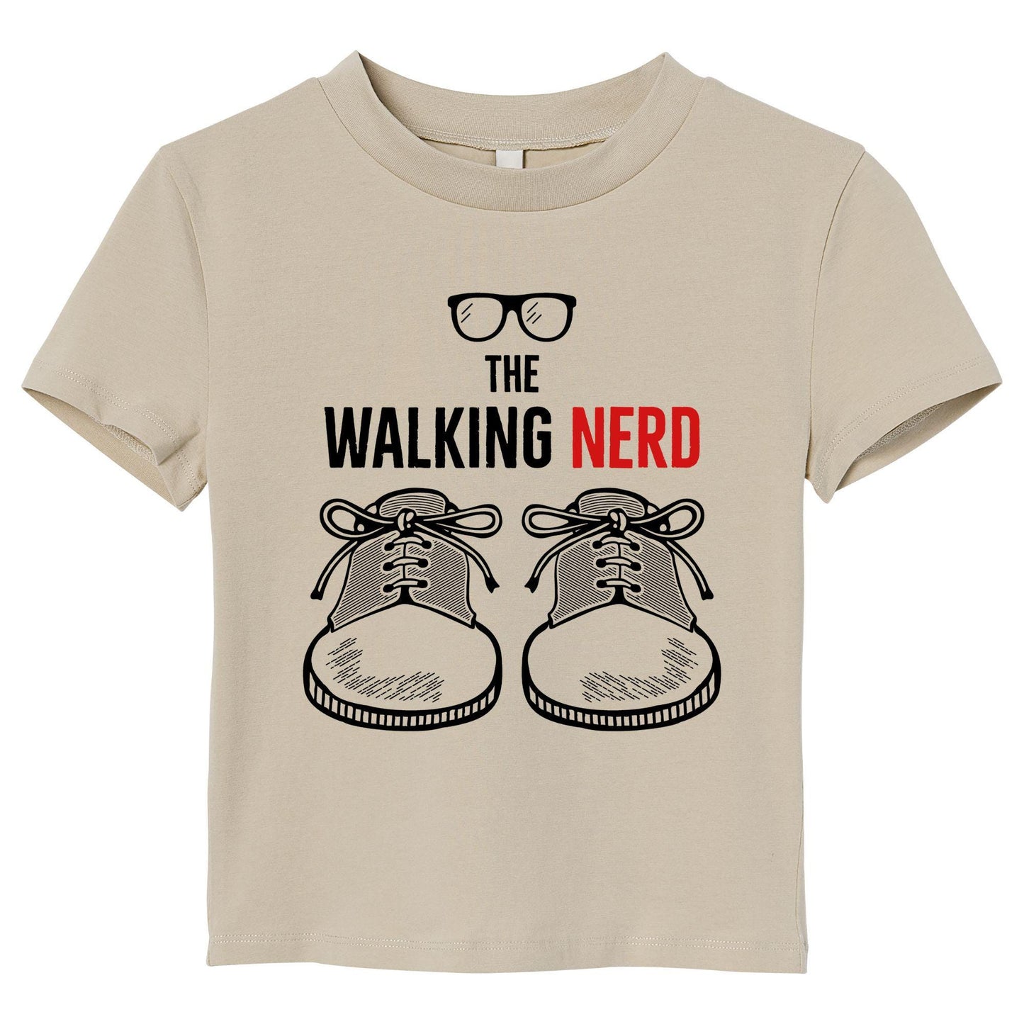 The Walking Nerd Shirt – Funny Geek Graphic Tee, Nerdy Walking Joke T-Shirt, Glasses and Shoes Humor Tee for Bookworms & Gamers