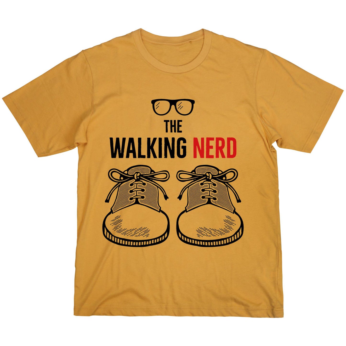 The Walking Nerd Shirt – Funny Geek Graphic Tee, Nerdy Walking Joke T-Shirt, Glasses and Shoes Humor Tee for Bookworms & Gamers