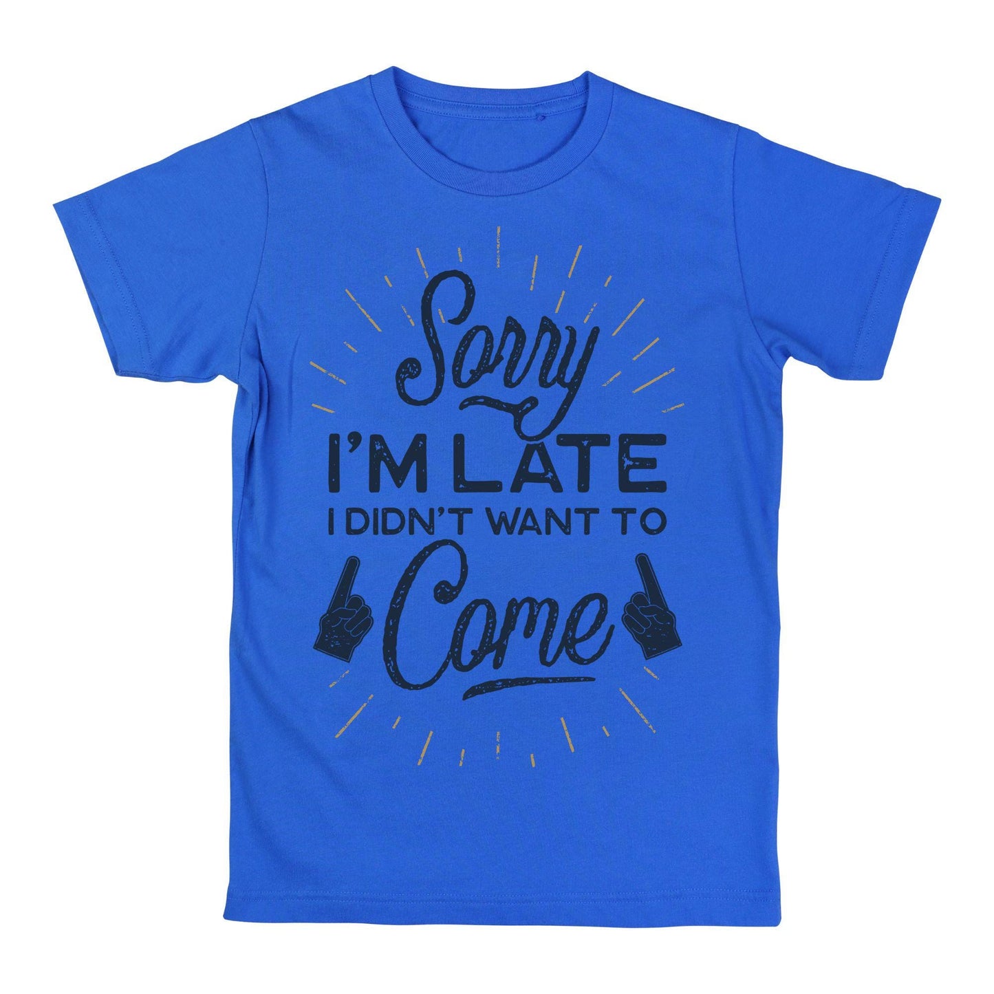 Sorry I’m Late Funny Shirt – I Didn’t Want to Come Tee, Anti-Social Humor Shirt, Sarcastic Graphic Tee for Introverts & Homebodies