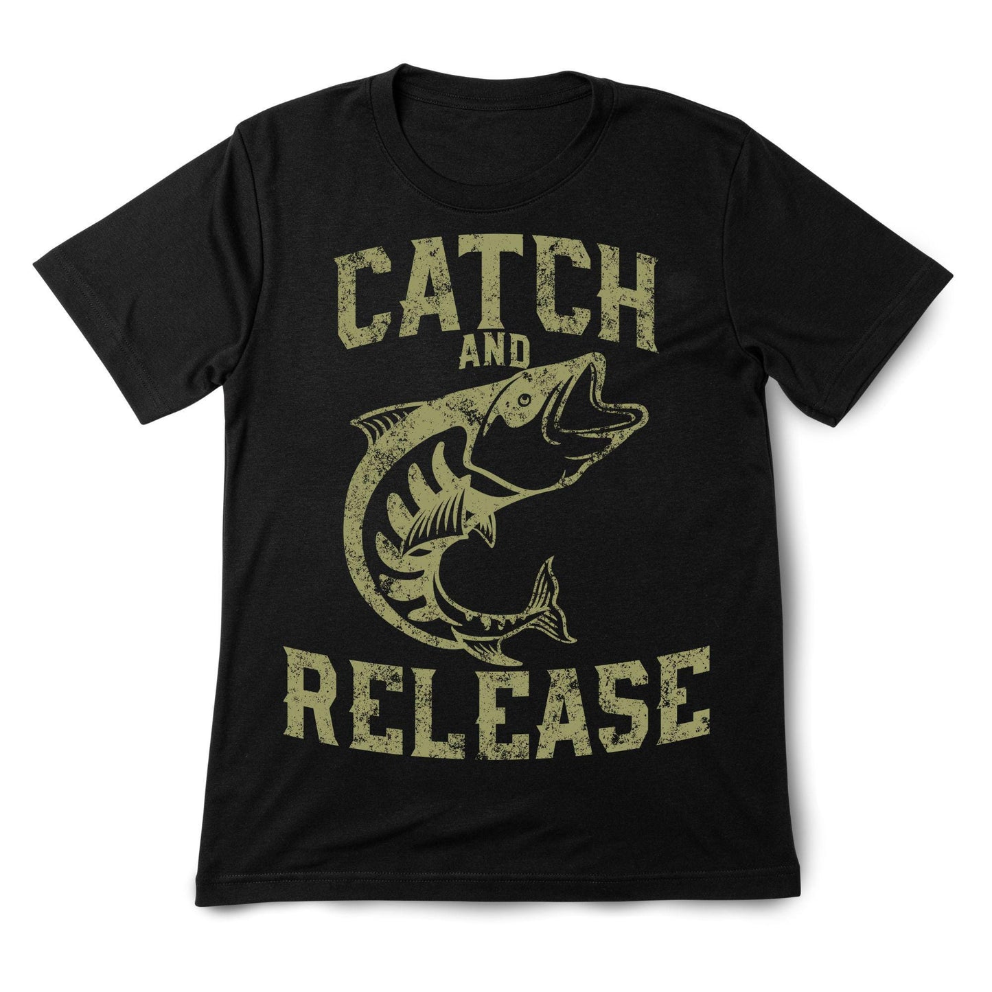 Catch and Release Fishing T-Shirt – Outdoor Angler Graphic Tee for Men and Women – Fisherman Gift – Bass Fishing Shirt – Vintage Style