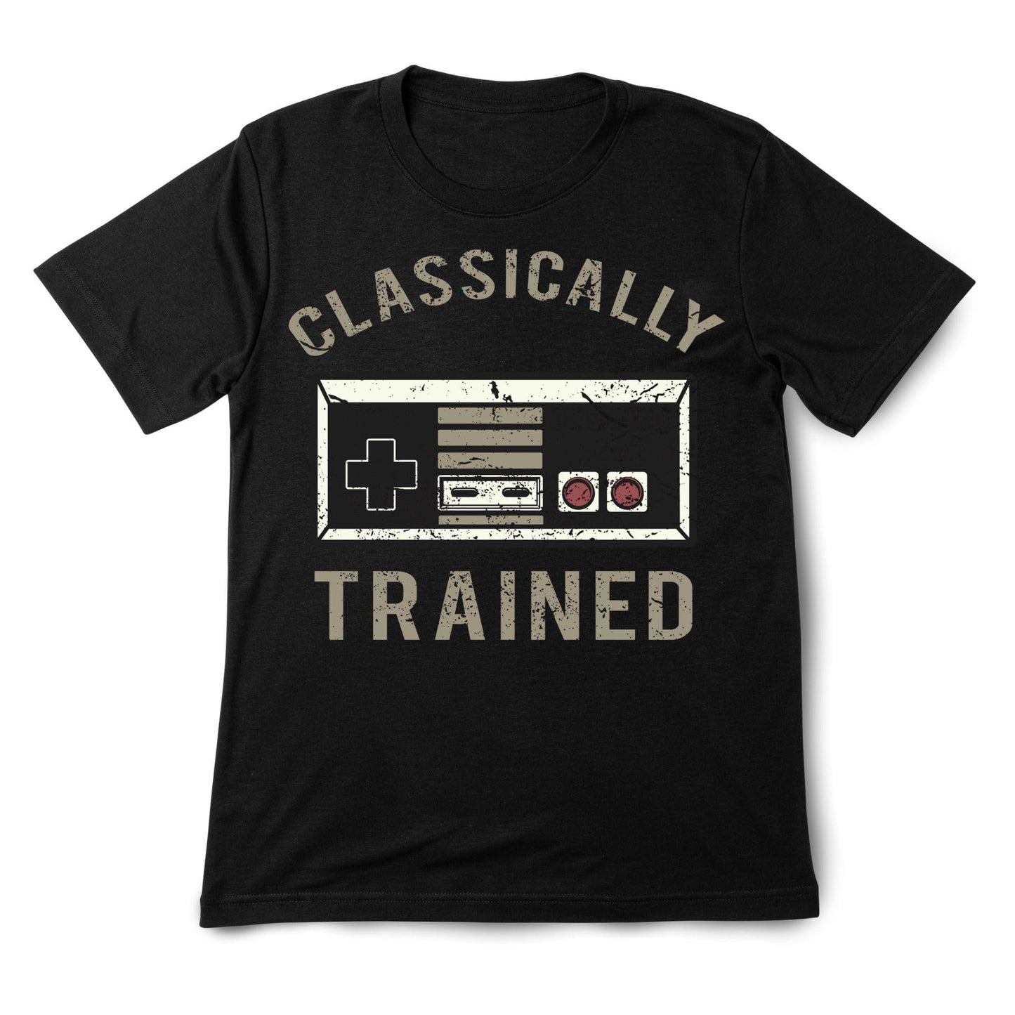Classically Trained Retro Gaming T-Shirt – Vintage Game Controller Graphic Tee – Gamer Gift – Old School Video Game Shirt – Unisex