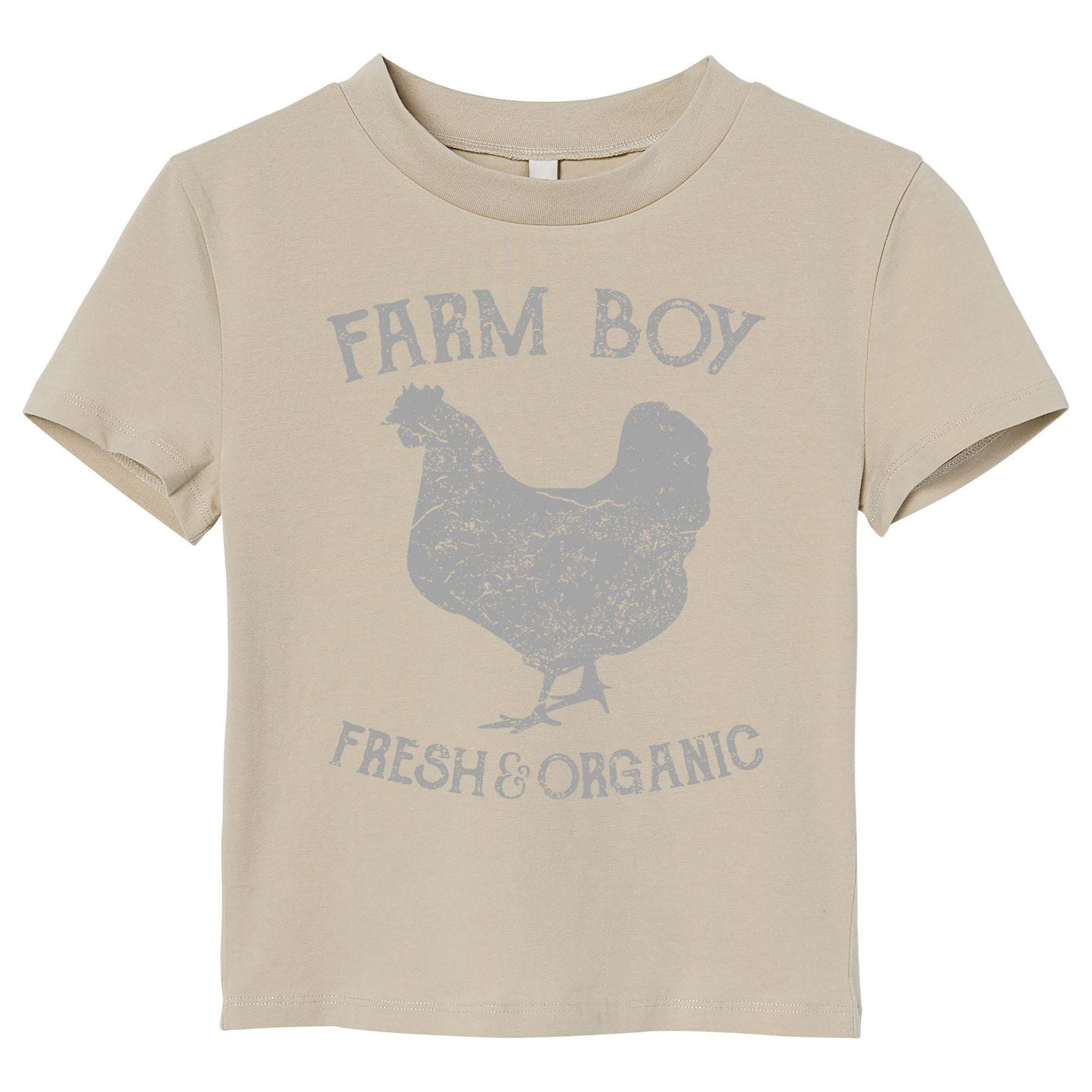 Farm Boy T-Shirt – Fresh & Organic Chicken Graphic Tee, Country Life Shirt, Rustic Farm Top for Men Women