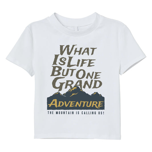 Grand Adventure Mountain Quote T-Shirt – Outdoor Hiking & Explorer Tee
