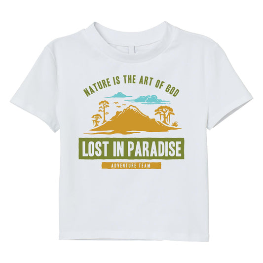 Lost in Paradise Nature Adventure Graphic T-Shirt – Outdoor Hiking, Camping & Travel Tee