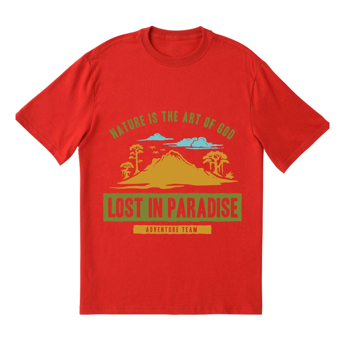 Lost in Paradise Nature Adventure Graphic T-Shirt – Outdoor Hiking, Camping & Travel Tee