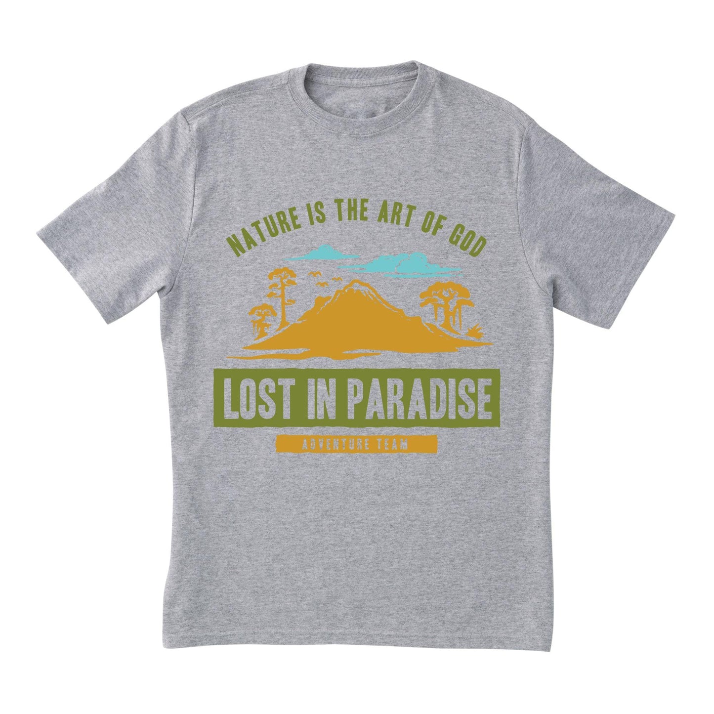 Lost in Paradise Nature Adventure Graphic T-Shirt – Outdoor Hiking, Camping & Travel Tee