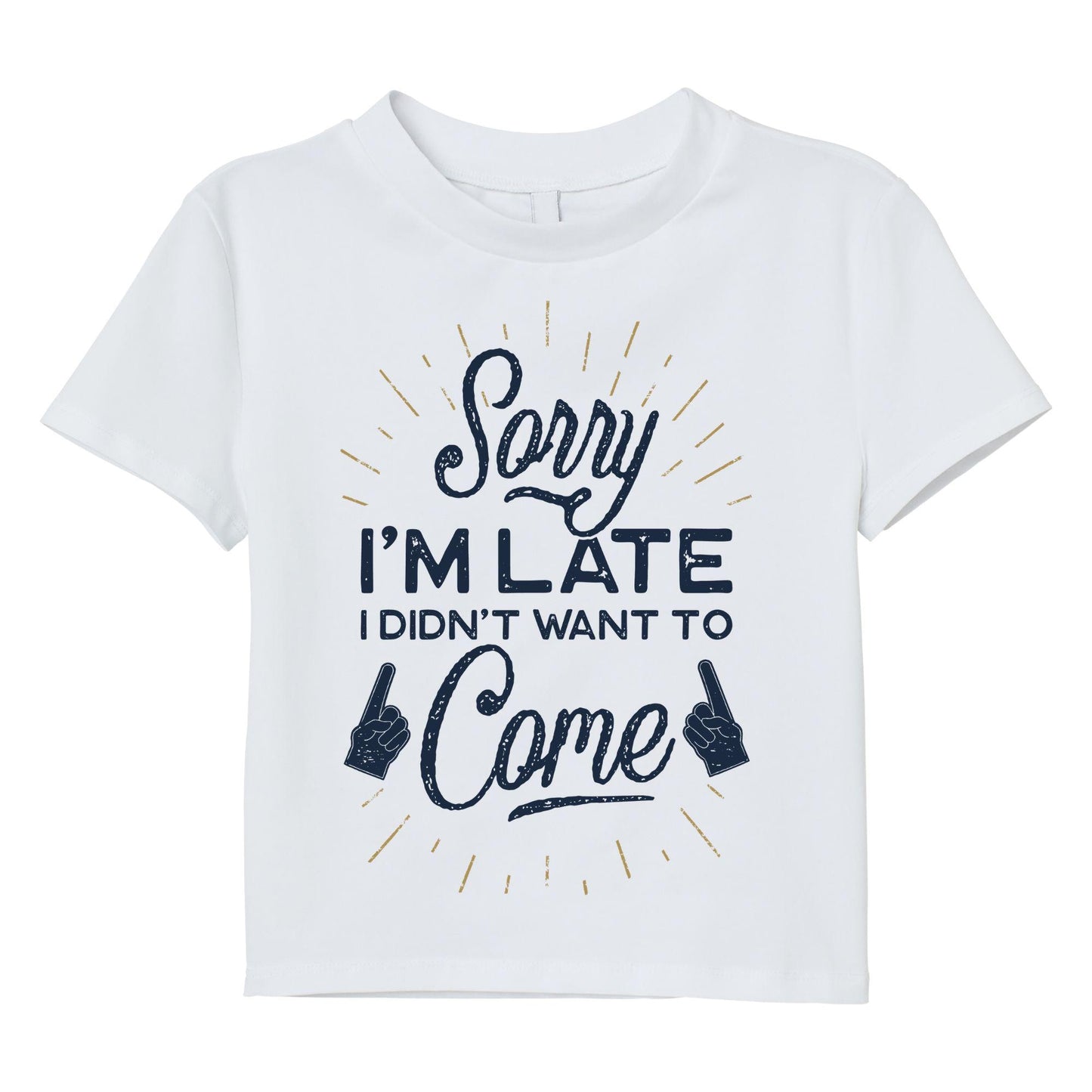 Sorry I’m Late Funny Shirt – I Didn’t Want to Come Tee, Anti-Social Humor Shirt, Sarcastic Graphic Tee for Introverts & Homebodies