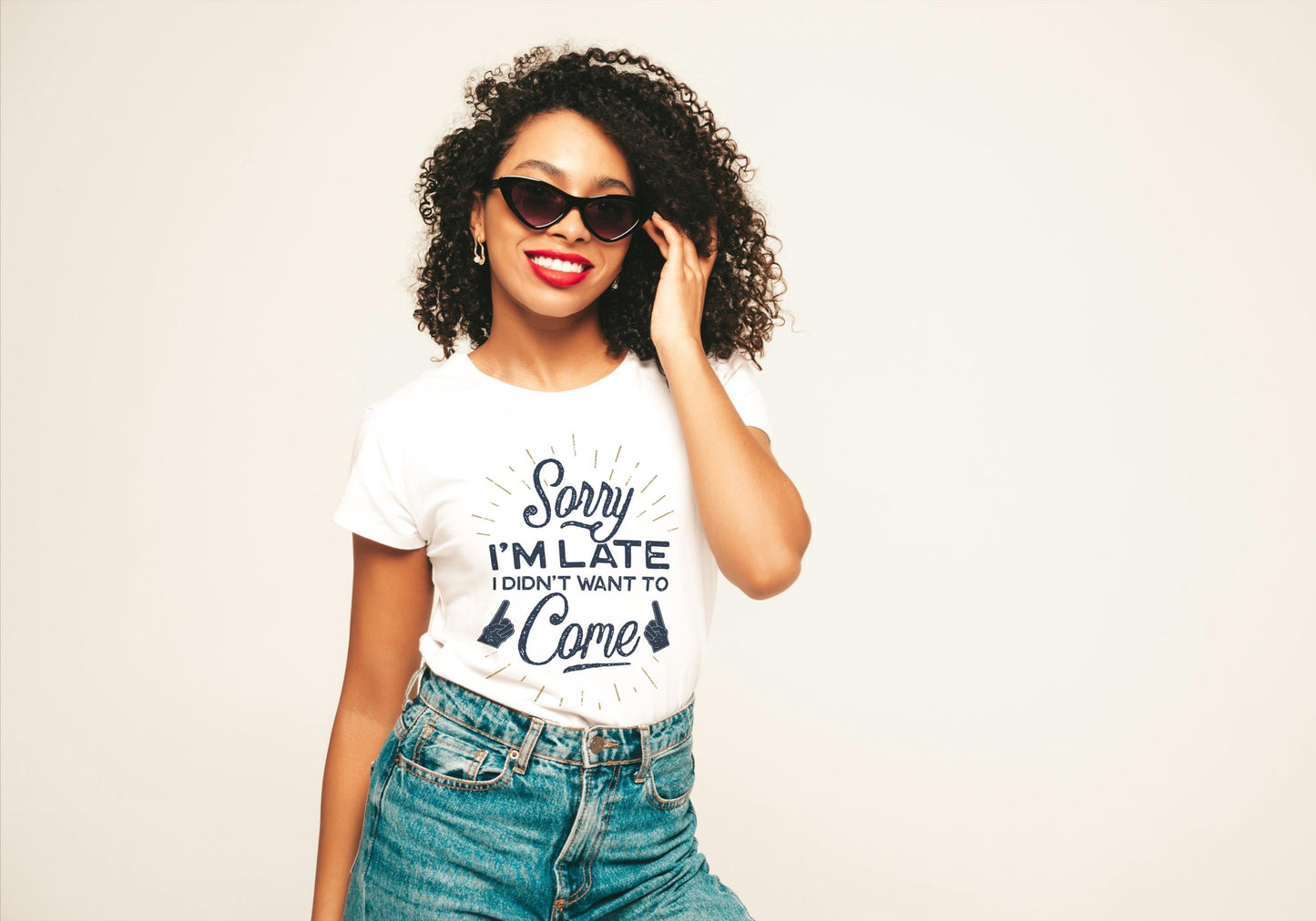 Sorry I’m Late Funny Shirt – I Didn’t Want to Come Tee, Anti-Social Humor Shirt, Sarcastic Graphic Tee for Introverts & Homebodies