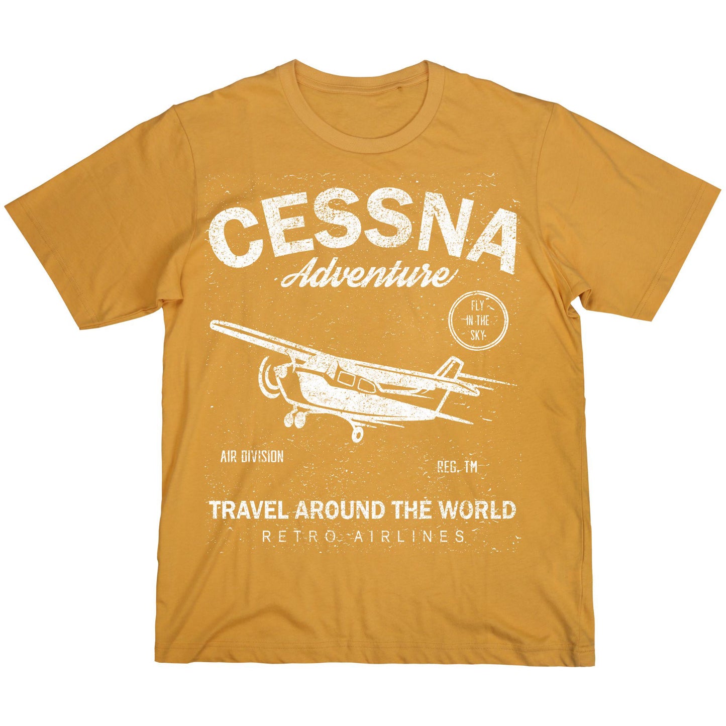 Cessna Adventure Shirt – Retro Pilot Airplane Tee, Gift for Aviators & Flight Enthusiasts, Travel Around the World Graphic Shirt