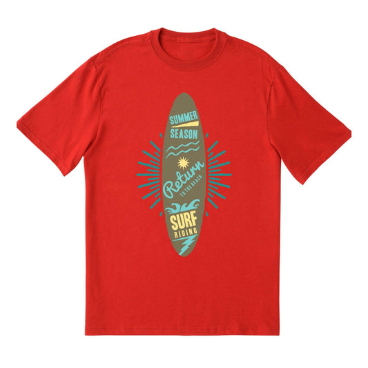 Surf Adventure T-Shirt – Summer Beach Tee with Surfboard Graphic & Ocean Vibes