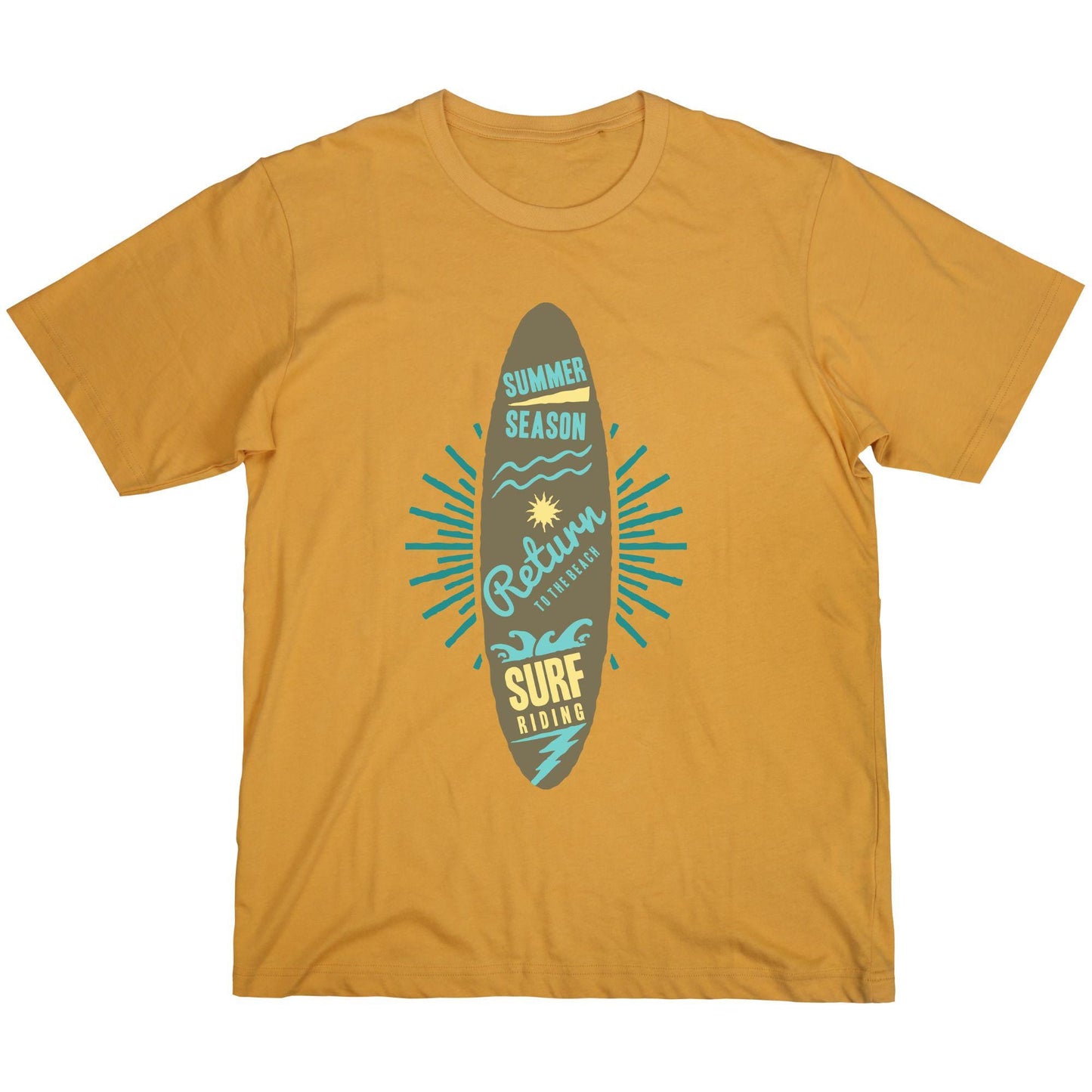 Surf Adventure T-Shirt – Summer Beach Tee with Surfboard Graphic & Ocean Vibes