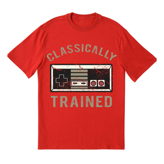 Classically Trained Retro Gaming T-Shirt – Vintage Game Controller Graphic Tee – Gamer Gift – Old School Video Game Shirt – Unisex