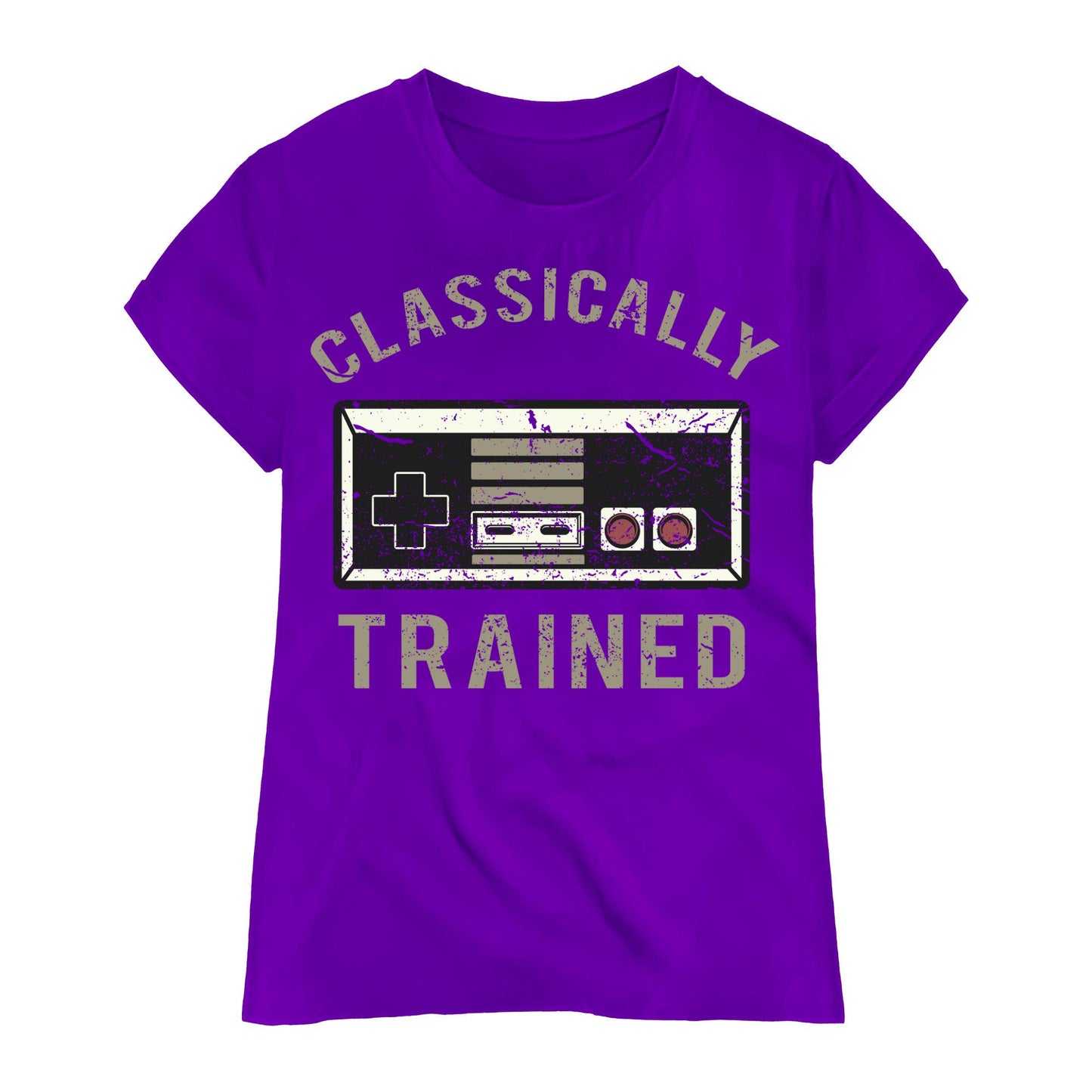 Classically Trained Retro Gaming T-Shirt – Vintage Game Controller Graphic Tee – Gamer Gift – Old School Video Game Shirt – Unisex