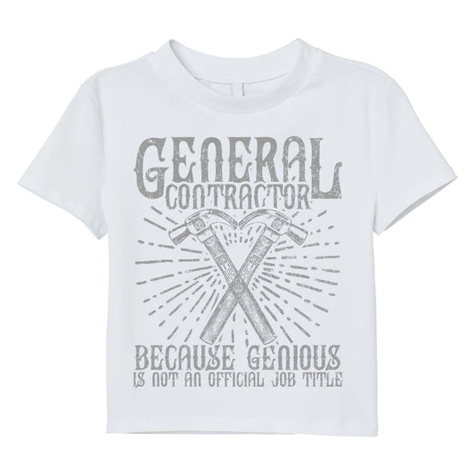 General Contractor Tee | Genius Builder Shirt | Funny Job Title T-Shirt