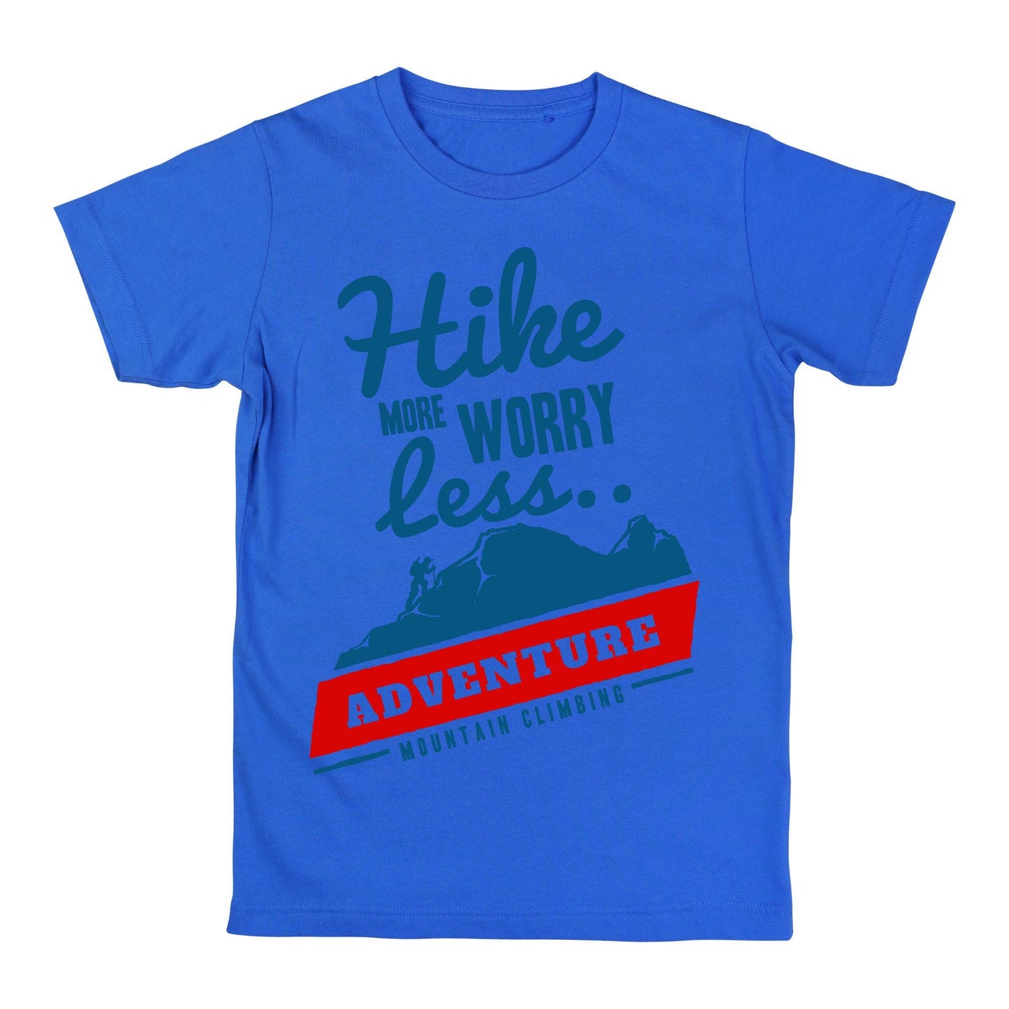 Hike More Worry Less Adventure T-Shirt – Mountain Climbing Graphic Tee