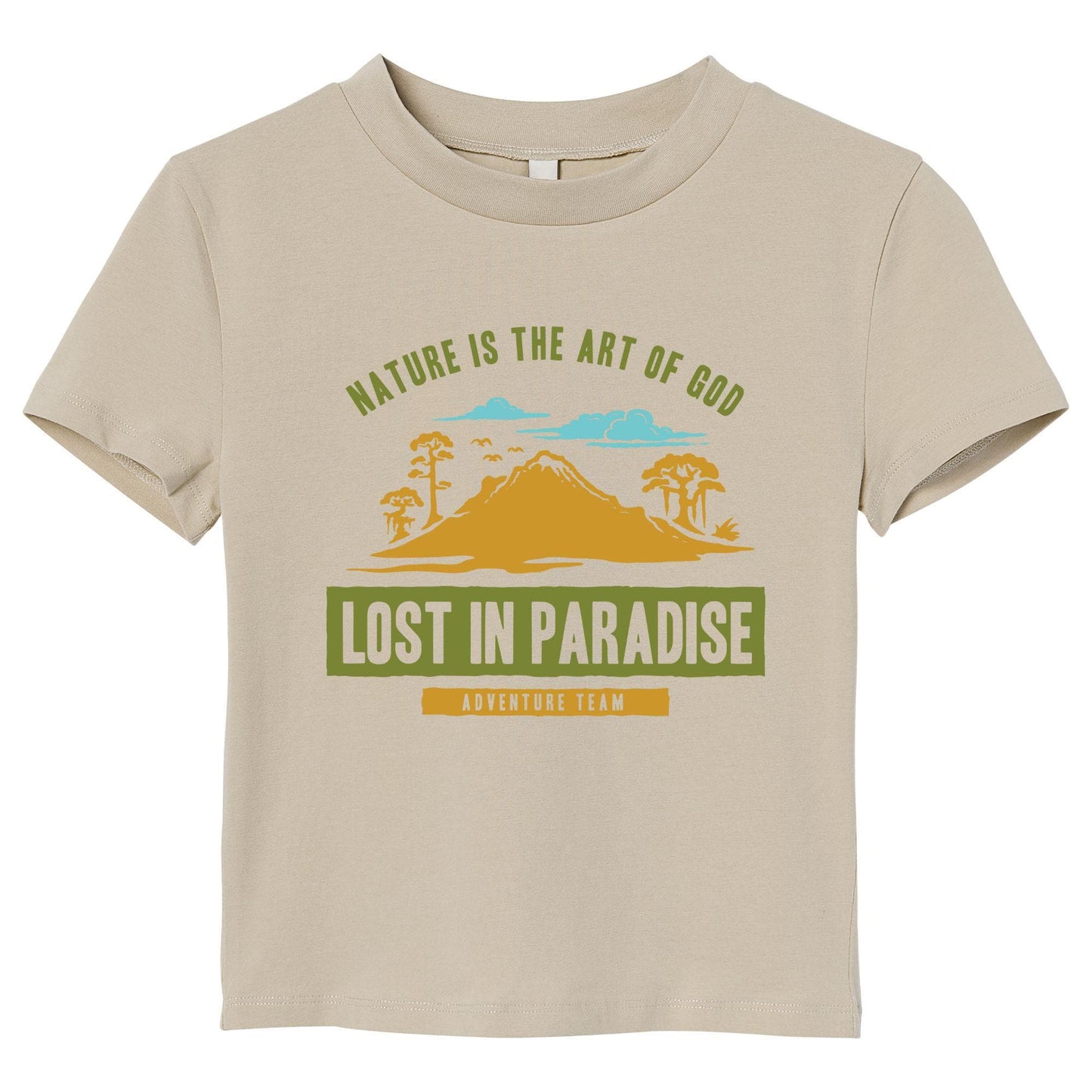 Lost in Paradise Nature Adventure Graphic T-Shirt – Outdoor Hiking, Camping & Travel Tee