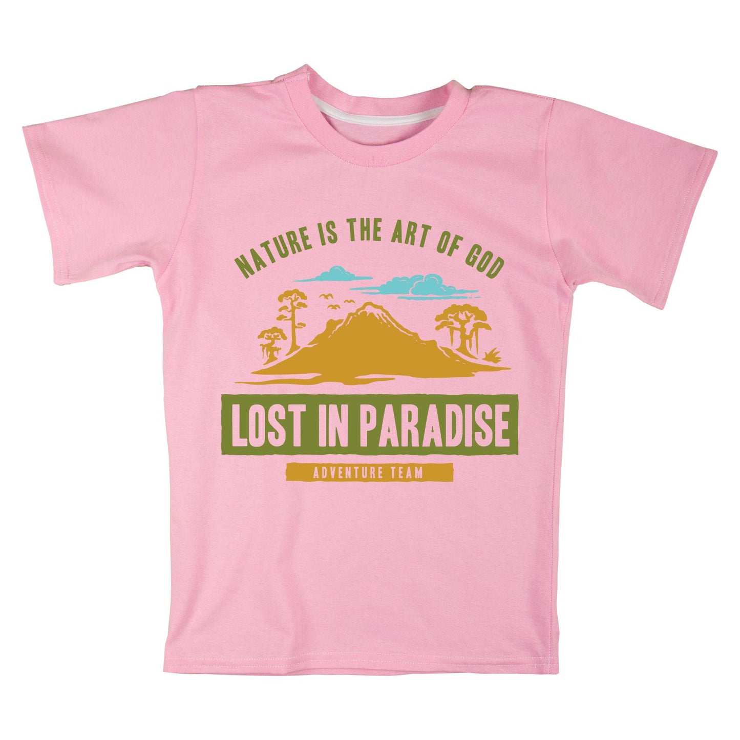 Lost in Paradise Nature Adventure Graphic T-Shirt – Outdoor Hiking, Camping & Travel Tee