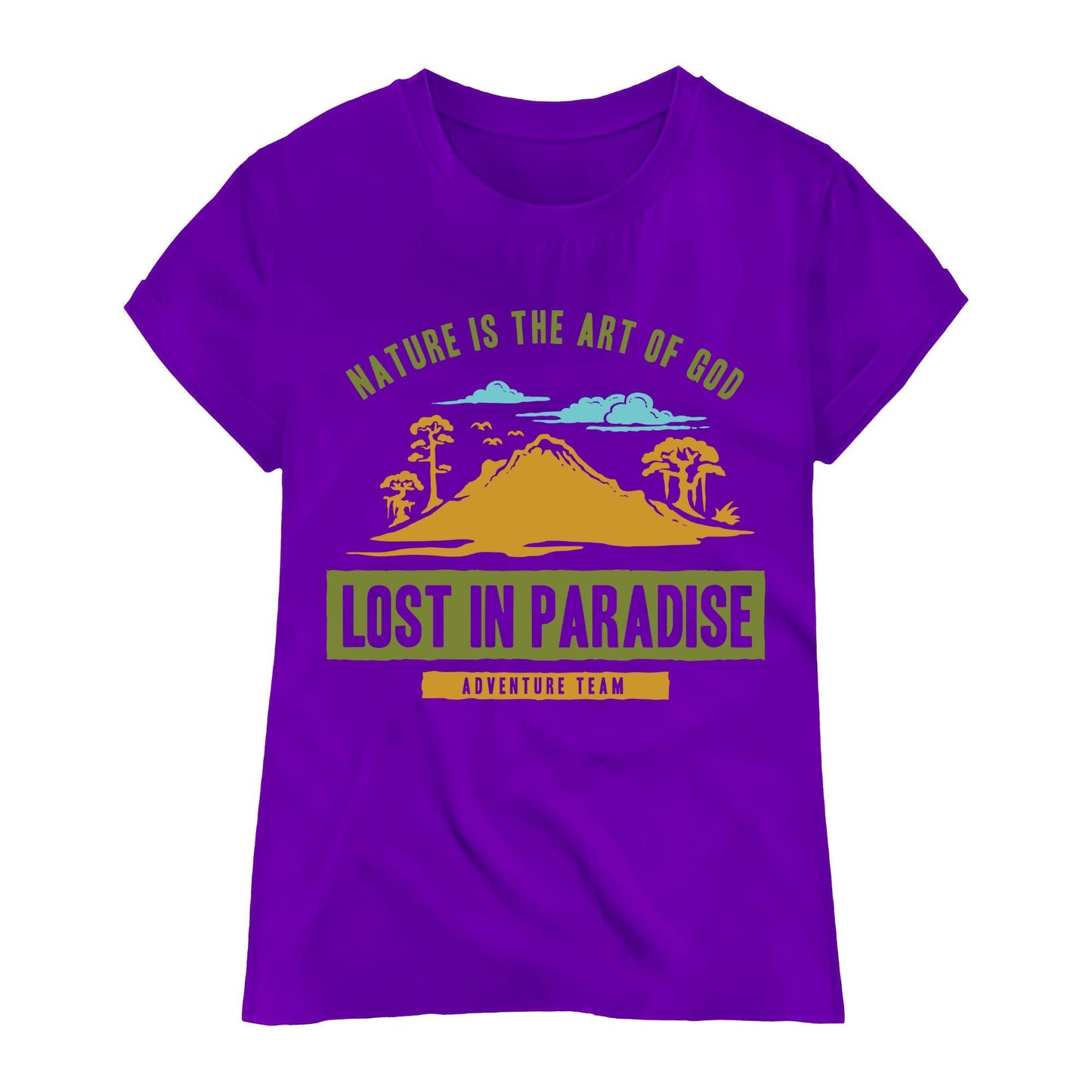 Lost in Paradise Nature Adventure Graphic T-Shirt – Outdoor Hiking, Camping & Travel Tee