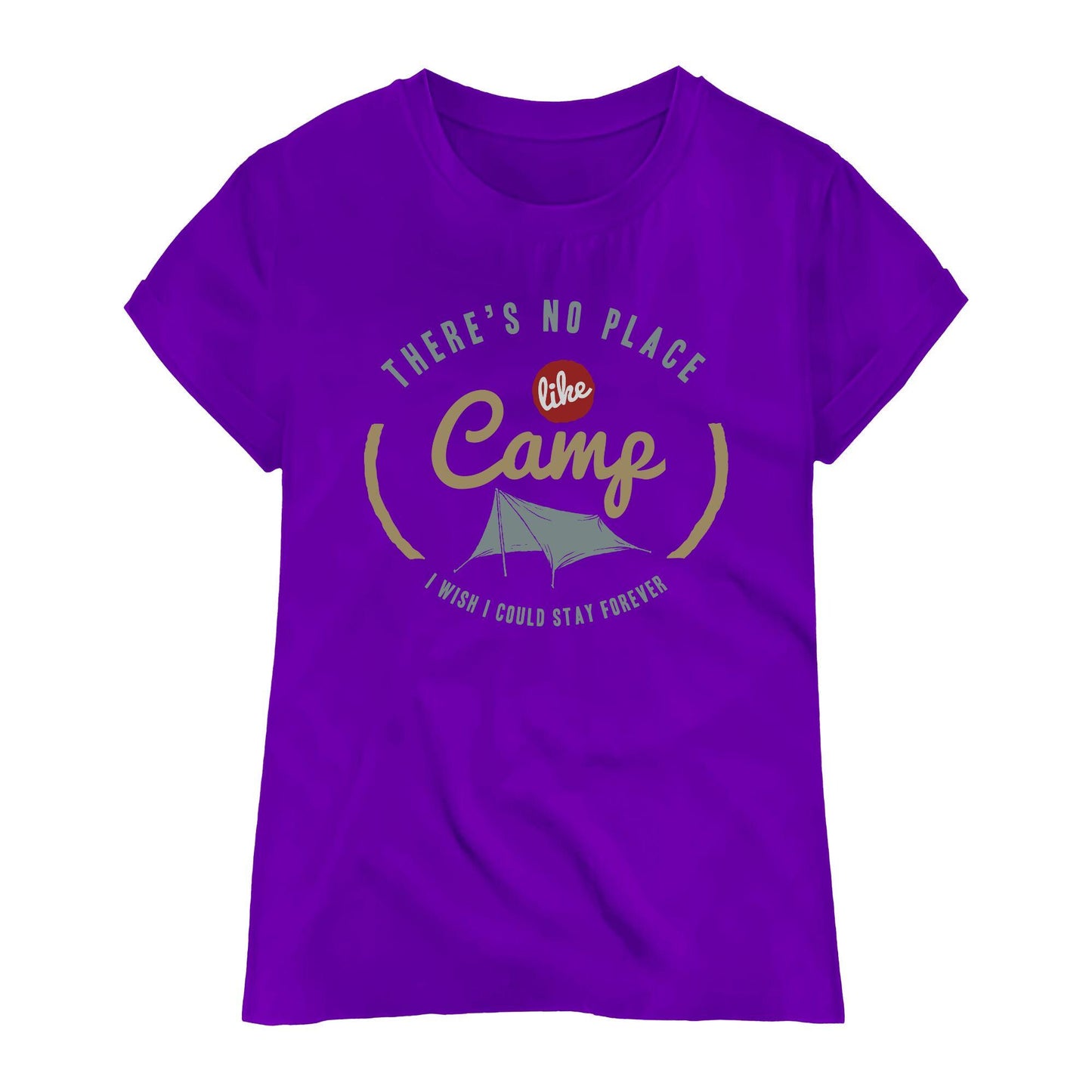There’s No Place Like Camp T-Shirt – Outdoor Camping Graphic Tee for Nature Lovers and Adventure Seekers