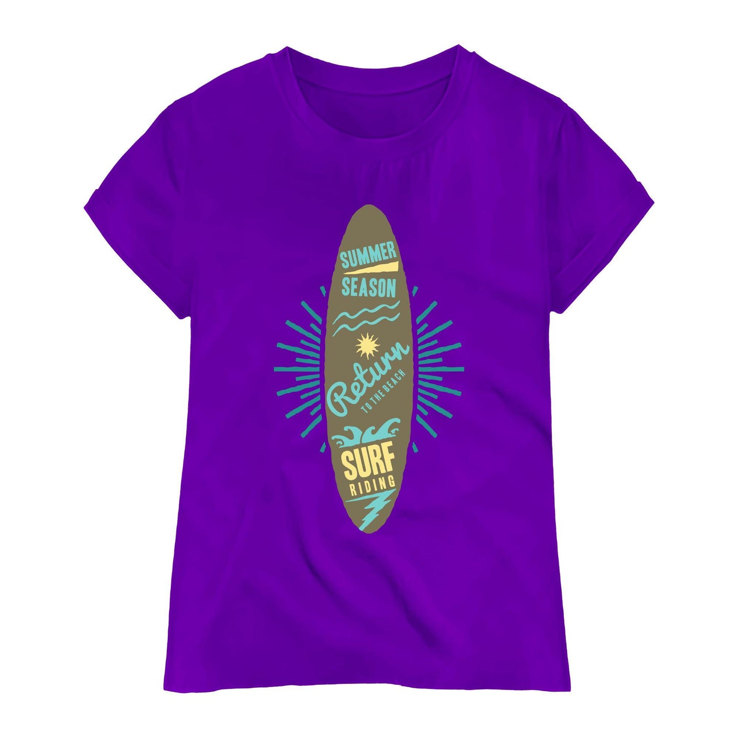 Surf Adventure T-Shirt – Summer Beach Tee with Surfboard Graphic & Ocean Vibes