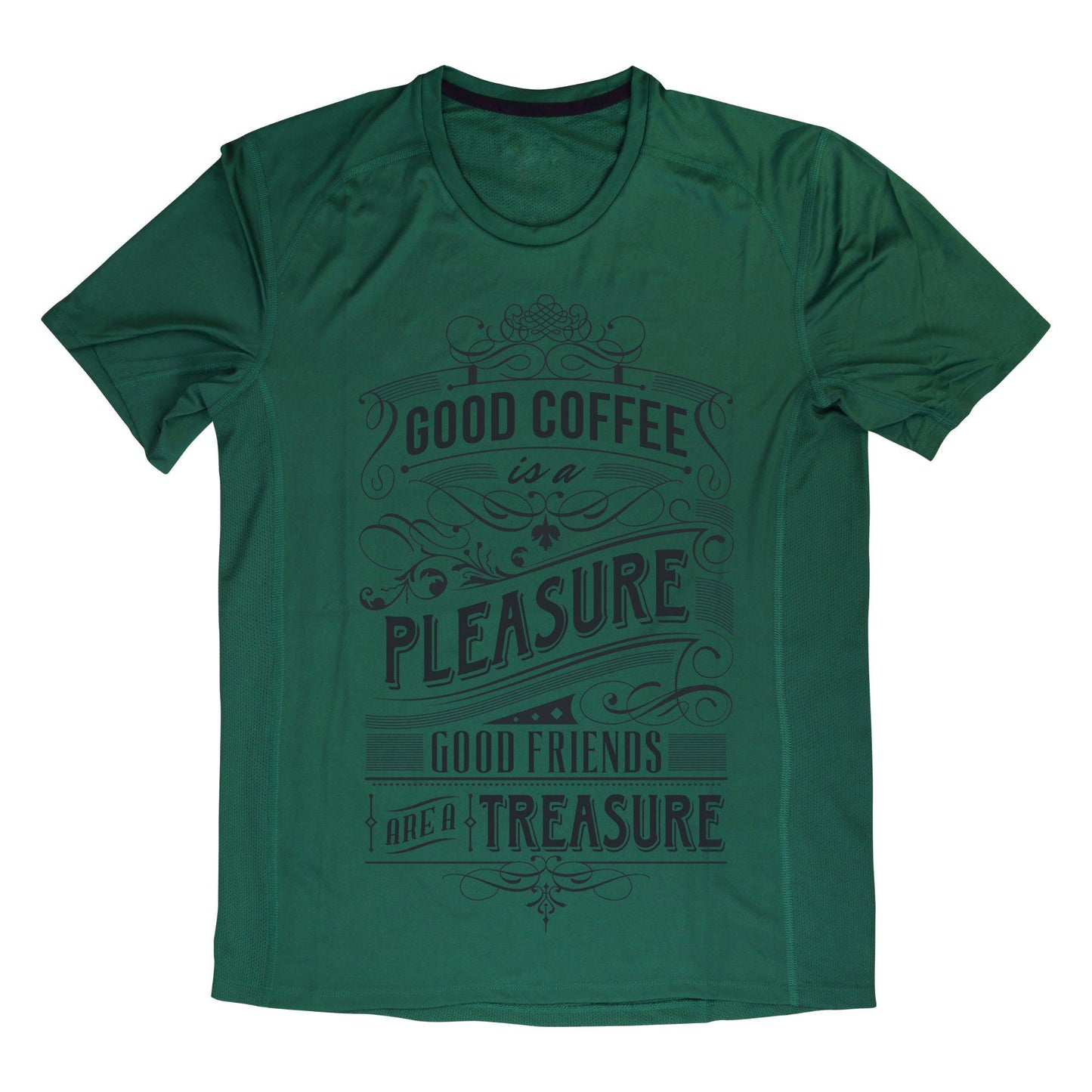 Good Coffee Quote T-Shirt – Friends Are a Treasure Tee, Vintage Typography Shirt, 100% Cotton Gift