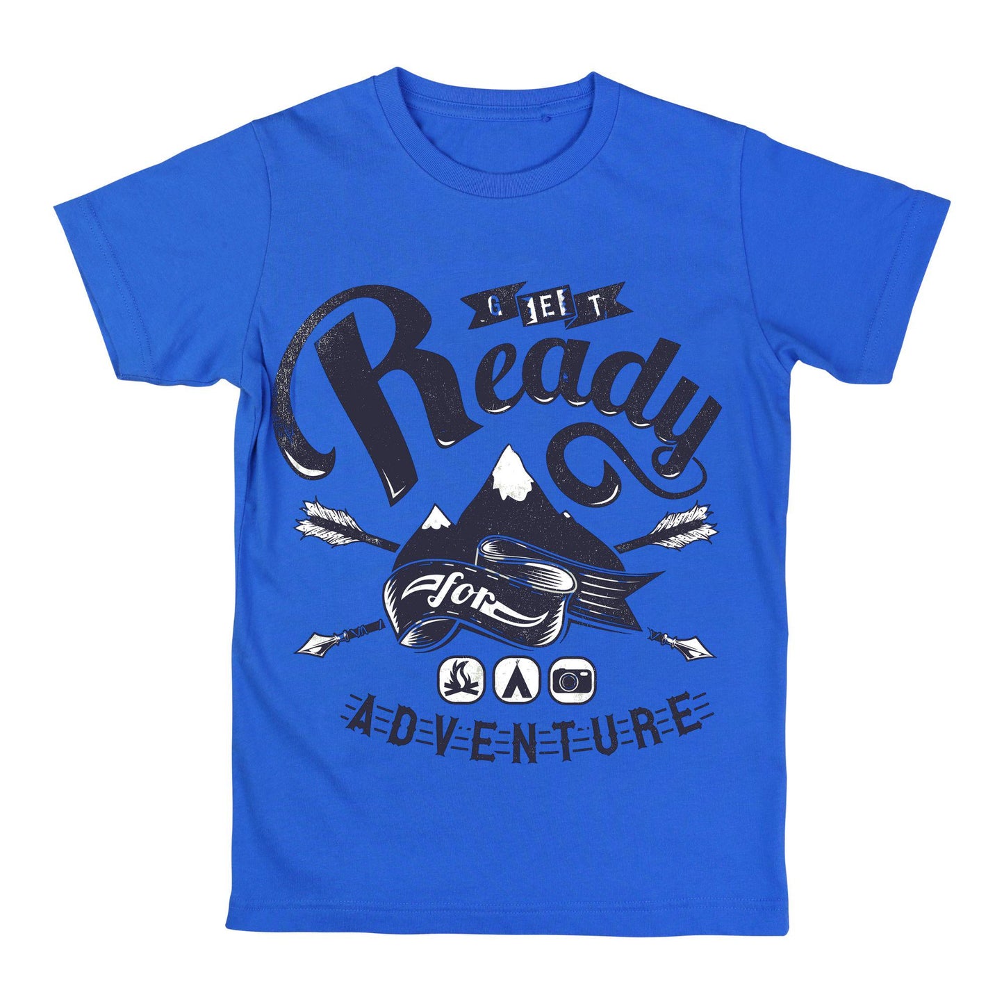 Adventure Hiking T-Shirt – Get Ready for Adventure Tee, Camping & Outdoor Shirt, DTF Print on 100% Cotton