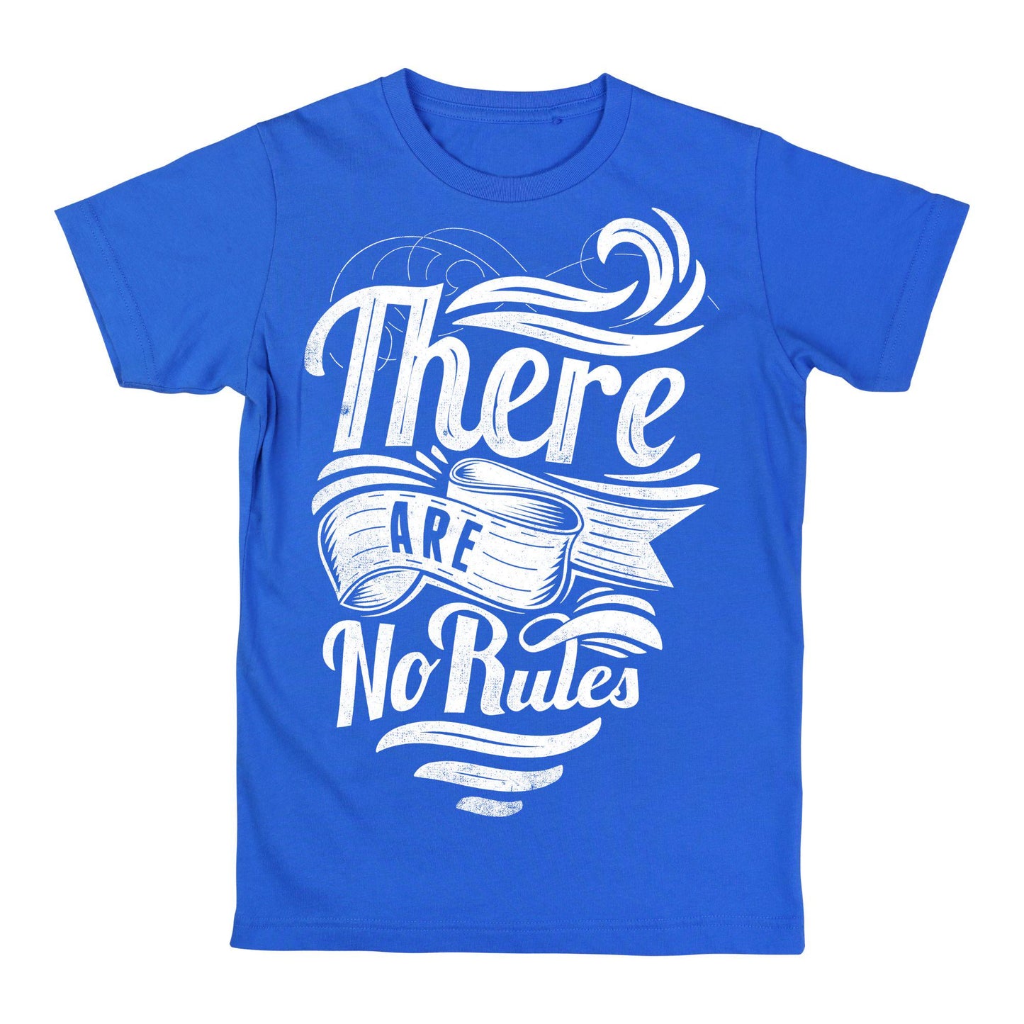 There Are No Rules T-Shirt – Motivational Rebel Tee, White Typography Graphic, 100% Cotton DTF Print