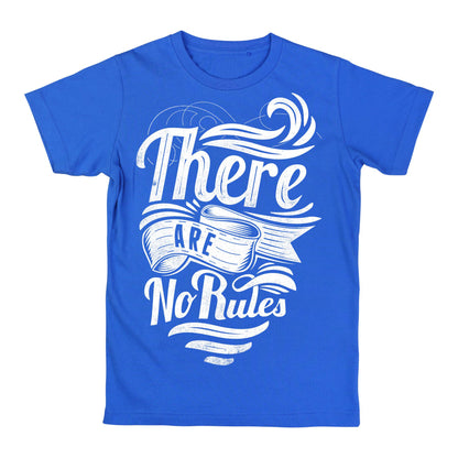 There Are No Rules T-Shirt – Motivational Rebel Tee, White Typography Graphic, 100% Cotton DTF Print