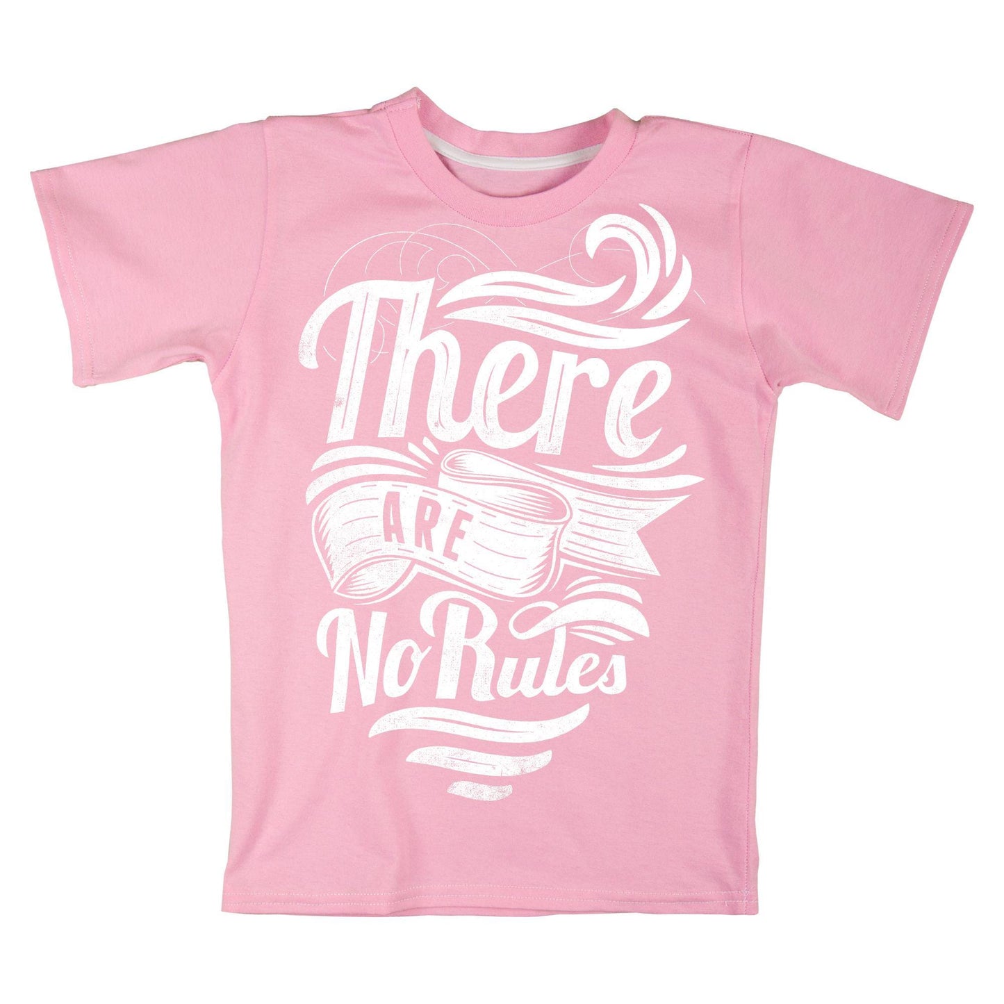 There Are No Rules T-Shirt – Motivational Rebel Tee, White Typography Graphic, 100% Cotton DTF Print