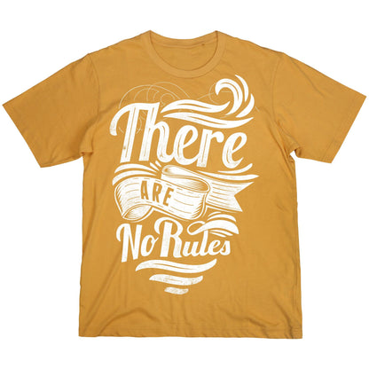 There Are No Rules T-Shirt – Motivational Rebel Tee, White Typography Graphic, 100% Cotton DTF Print