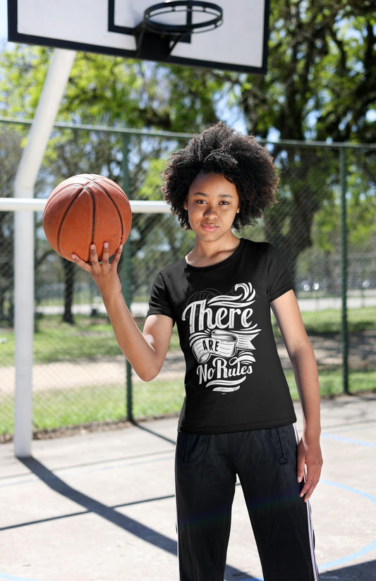There Are No Rules T-Shirt – Motivational Rebel Tee, White Typography Graphic, 100% Cotton DTF Print