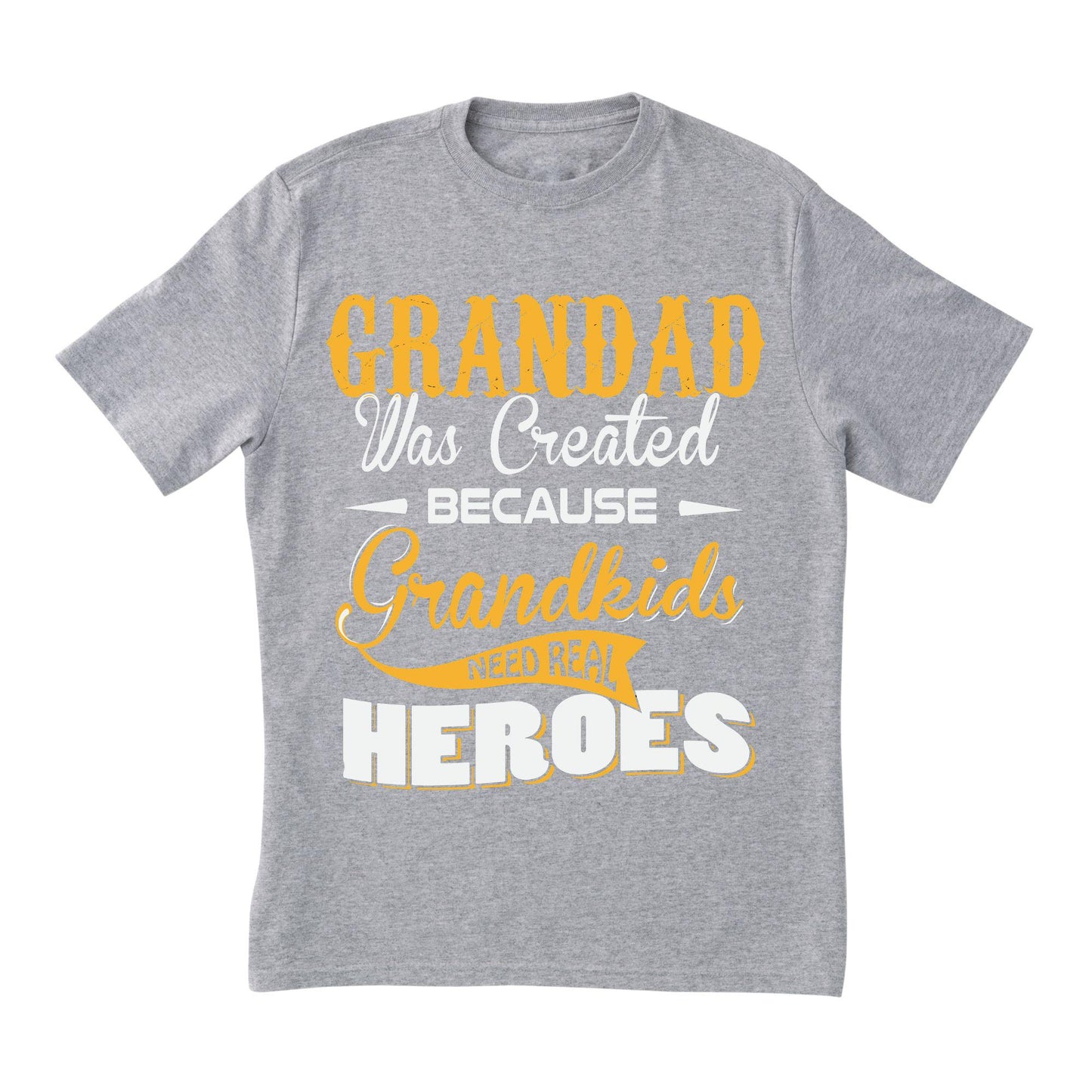 Grandad Hero T-Shirt – Funny Grandpa Gift Tee, Grandkids Need Real Heroes Shirt, DTF Printed on 100% Cotton
