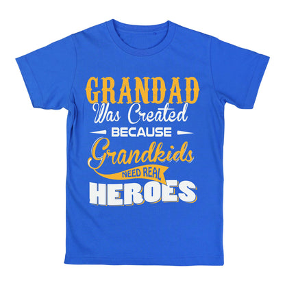 Grandad Hero T-Shirt – Funny Grandpa Gift Tee, Grandkids Need Real Heroes Shirt, DTF Printed on 100% Cotton