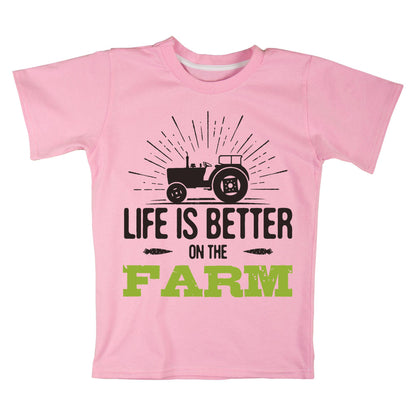 Life Is Better on the Farm T-Shirt – Rustic Country Living Tee, Tractor Graphic DTF Print on 100% Cotton