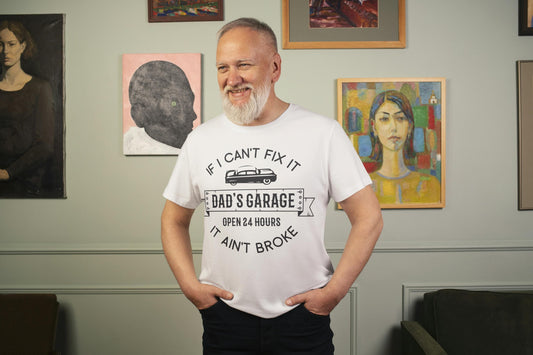 Dad Fix It T-Shirt – Funny Garage Mechanic Tee, DIY Gift for Dad, 100% Cotton, Retro Car Shirt
