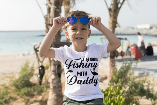 I’m Going Fishing with Daddy T-Shirt – Cute Kid Fishing Tee, Father and Son Matching Shirt, 100% Cotton