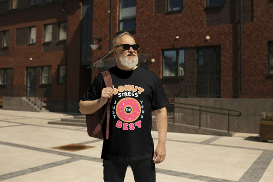 Donut Stress T-Shirt – Funny Motivational Graphic Tee, Cute Donut Shirt, Positive Quote Gift