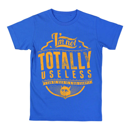 I’m Not Totally Useless Funny T-Shirt – Sarcastic Grumpy Cat Graphic Tee, Bold Red & Yellow Humor Shirt, DTF Print on 100% Cotton