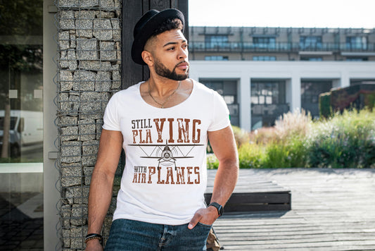 Still Playing With Airplanes Shirt – Retro Aviation Tee, Funny Pilot T-Shirt, Airplane Lover Gift