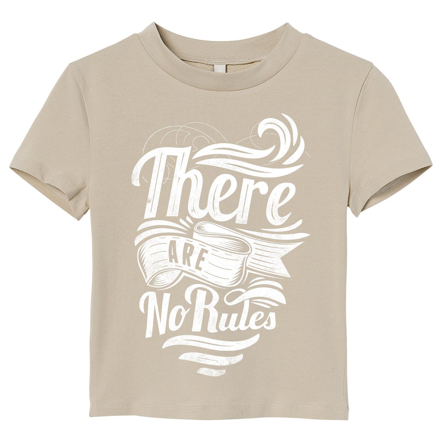 There Are No Rules T-Shirt – Motivational Rebel Tee, White Typography Graphic, 100% Cotton DTF Print