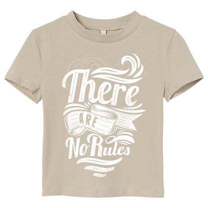 There Are No Rules T-Shirt – Motivational Rebel Tee, White Typography Graphic, 100% Cotton DTF Print